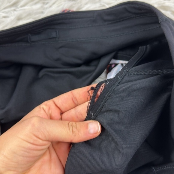 Lululemon Speed Up Short Long *4" Updated Fit Flash Pleat Orange Multi / Black - Picture 7 of 7